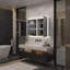 48''W X30''H Wall Mounted High-Brightness PC Lampshade Glows LED Mirror Cabinet