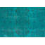 Tapis turc bleu turquoise surdimensionné à la main 6 x 10,2 pi