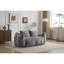 Fauteuil à billes ultra doux et moelleux, 2 places, sans assemblage, confortable pour les réunions de famille, canapé surdimensionné gris, coin lecture confortable, rempli de mousse à mémoire de forme, assemblage requis