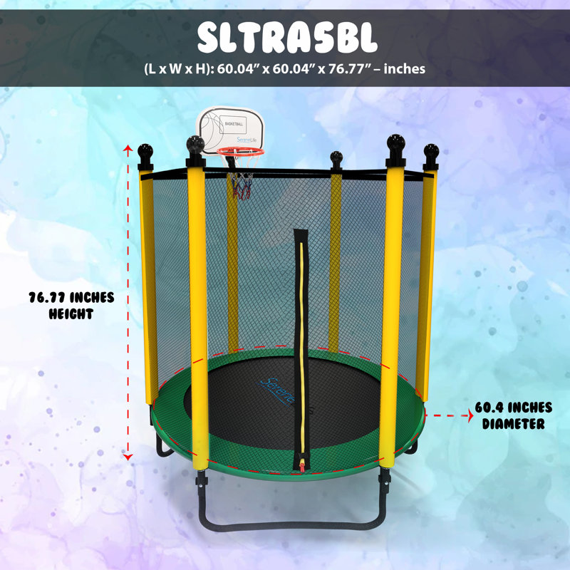 Trampoline de cour arrière 5 'avec enceinte sécuritaire