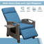 Fauteuil inclinable d'extérieur luxueux avec osier tissé à la main, angle réglable et table rabattable intégrée pour un confort et une élégance ultimes-1315714502