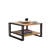 Modern 2-Tier Coffee Table with Metal Frame, Atlantic Pine & Black, 27.6 x 15.7 x 27.6 inches | 100% Melamine Coated Particle Board, Thickness: 0.7 inches | Stylish Multipurpose Design with Additional Storage for Living Room