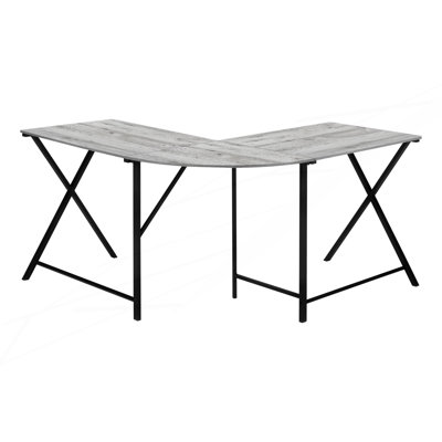 Bureau d'ordinateur de coin moderne, bureau en L