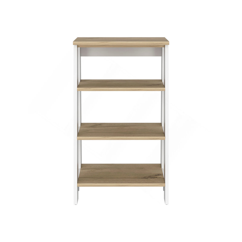 Armoire à linge St. Clair, deux tablettes intérieures, deux tablettes ouvertes, une porte
