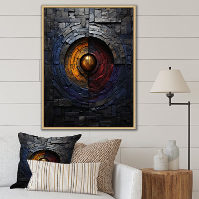 Promesse de possibilité, mosaïque de brique noire I sur toile
