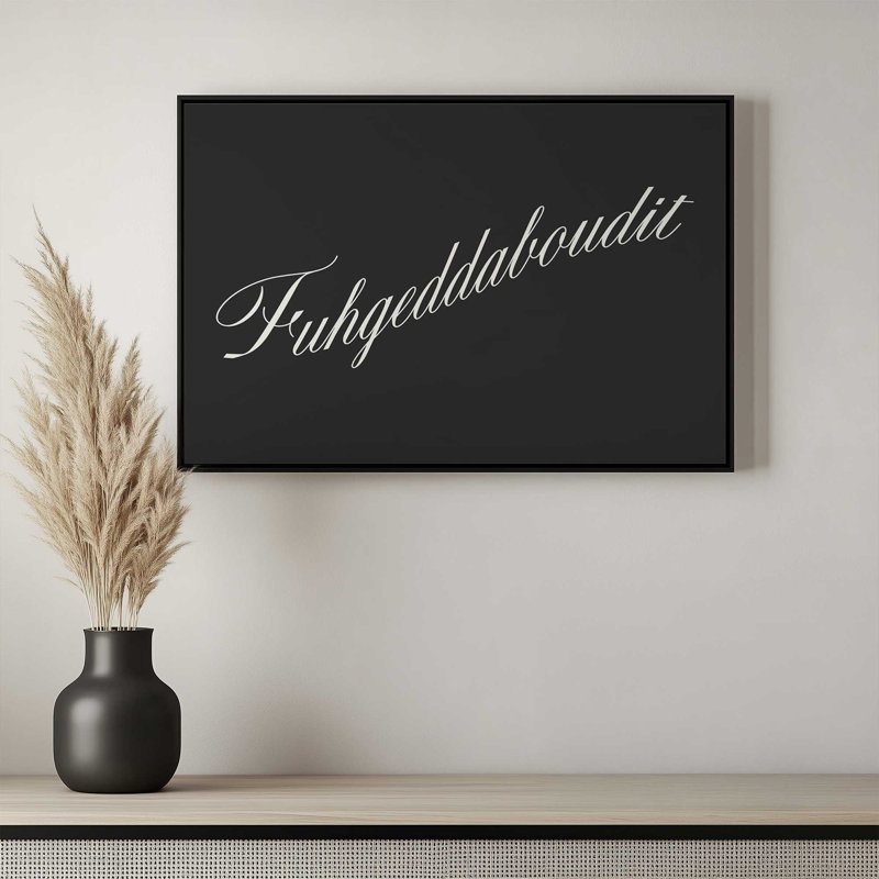 «Yonkers Fuhgeddaboudit» par Deny Designs, reproduction d'art, 24 x 32, Noir, Toile avec cadre