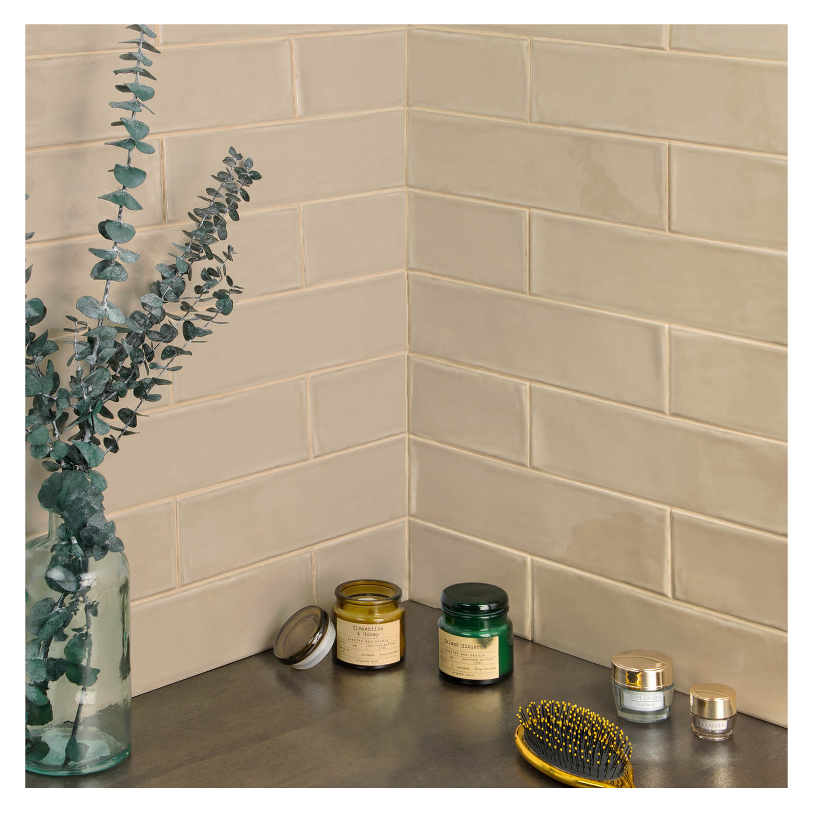 Midland 3'' W x 12'' L Polished Ceramic Subway Tile (5.38 sq. ft. / box), Fawn