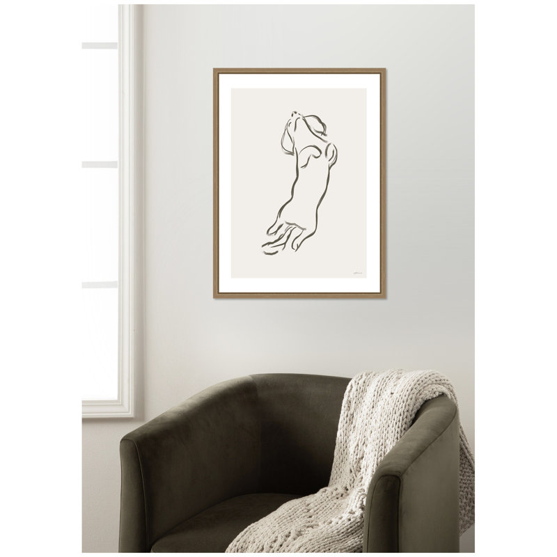 «Dachshund Dog» par Gabrielly Guedes, reproduction d'art sur toile encadrée