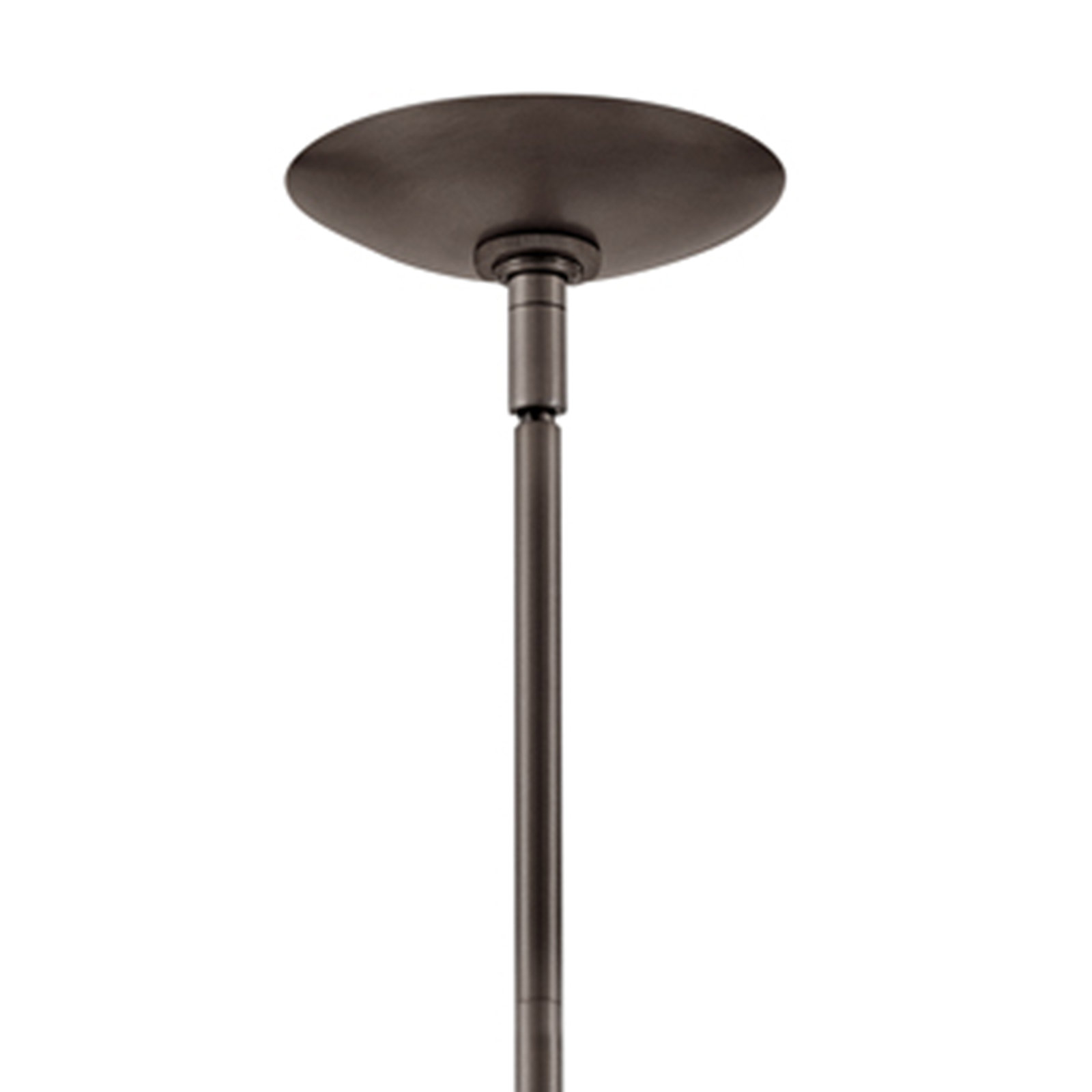 Single Light Glass Steel Pendant, Black Oxide