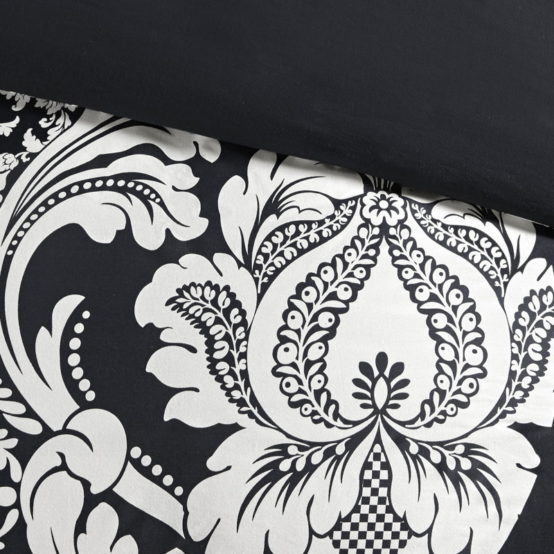 Vienna Queen Black Cotton 7-Piece Comforter Set