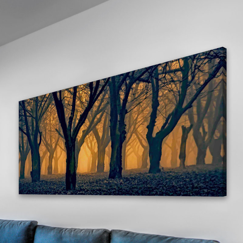 Woods Aglow 1 Piece Wrapped Canvas Wall Art, 30 cm H x 61 cm W