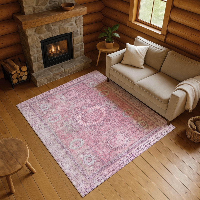 Tapis à bordure lavable à la machine de qualité supérieure AMF1740, Rectangle 5 pi x 7 pi 6 po