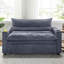 31 Lit convertible gris de 47 po avec support réglable et confortable pour fauteuil en velours d'appoint