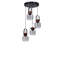 Lustre réglable élégant, structure en métal avec capuchon en verre, 11,8 po x 5,1 po | Finition grise, noyer et noire | 4 ampoules E27 de 40 W maximum (ampoule non incluse) | Parfait pour la salle à manger et l'espace de vie, design élégant-91105199-91105201-91105208
