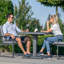 Hagay 3 Piece Aluminium Bistro Set - with Rising Table - White-589798535-589798534