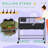 Small Animal Cage with Storage Stand, Rolling Wheels & Accessories