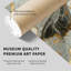 «Abstract Golden Grey», reproduction d'art moderne sans cadre