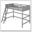 Solid Wood Loft Bed With Ladder-2030949028