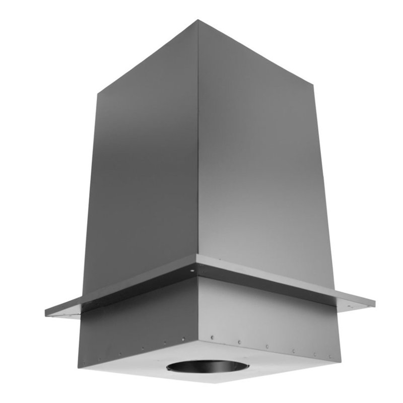 DuraVent 6" Galvanized Square Steel Ceiling Support Box and Trim Collar