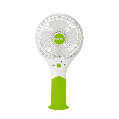GEEPAS Rechargeable Fan | Mini Portable USB Handheld Fan for Home Office Travel Outdoor Personal Use | 3 Speed Settings 8Hr Run Time | Ultra Quiet Lightweight Air Circulator | 2 Year Warranty