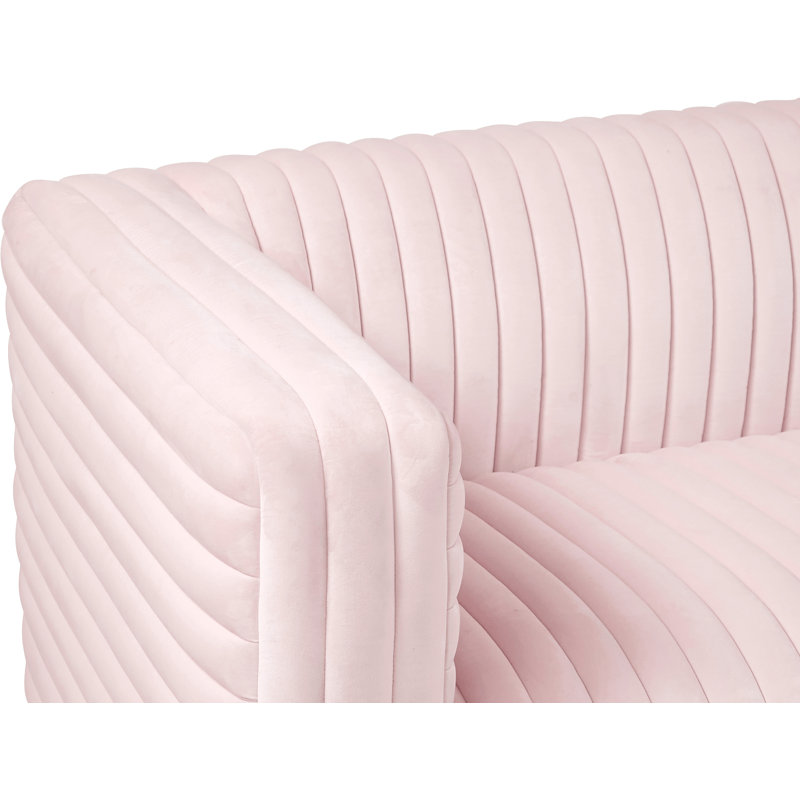 Fareid Velvet Armchair, Pink Velvet