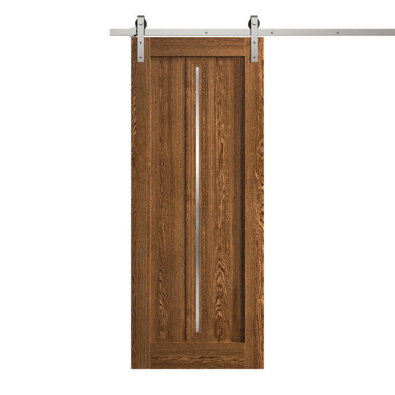 Porte de grange moderne | Ego 5014 | Ensemble de quincaillerie lourde Silver Rail Track | Portes intérieures solides