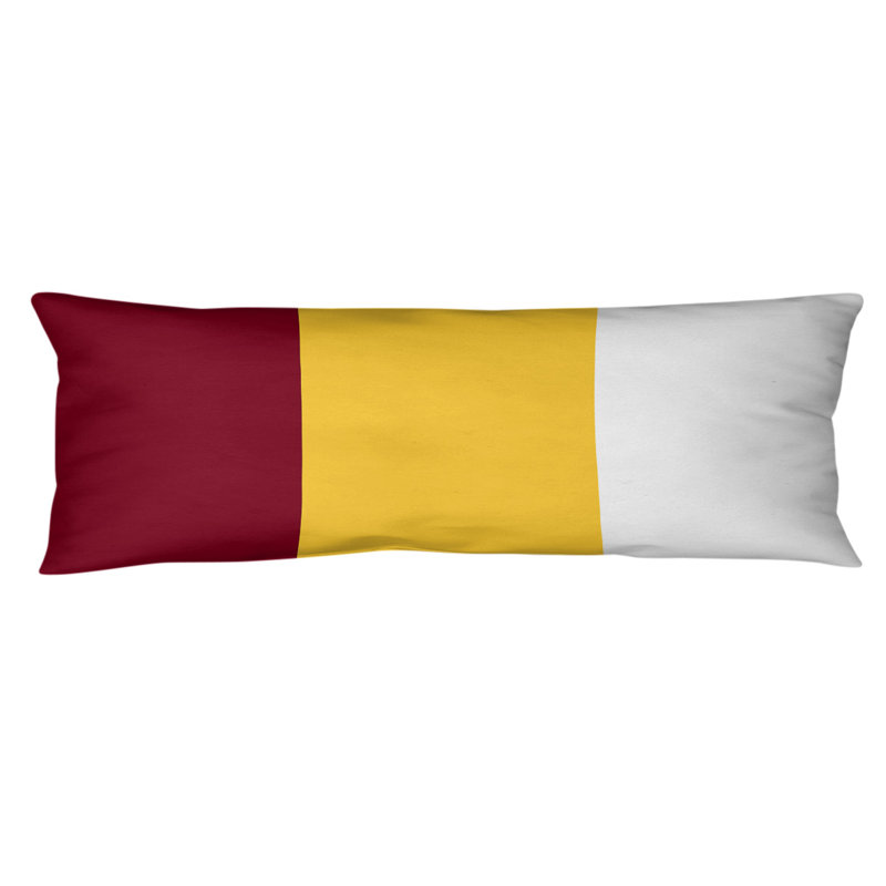 Oreiller de corps en polyester / polyester Arizona Football Stripes, Maroon/Yellow Middle, Adairsville