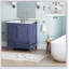 Meuble-lavabo de salle de bain avec comptoir 30 po, avec comptoir, bleu marine 24V03-30NB