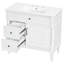 Meuble-lavabo de 36 po avec lavabo, armoire de salle de bain autoportante avec lavabo en céramique, tiroir rabattable, tablette réglable, structure en bois d'hévéa et panneaux de fibres à densité moyenne, poignées en métal-1468144361