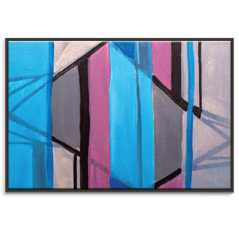 Amanda Morie - Painting on Canvas, 51cm H x 76cm W, Black Floater Frame