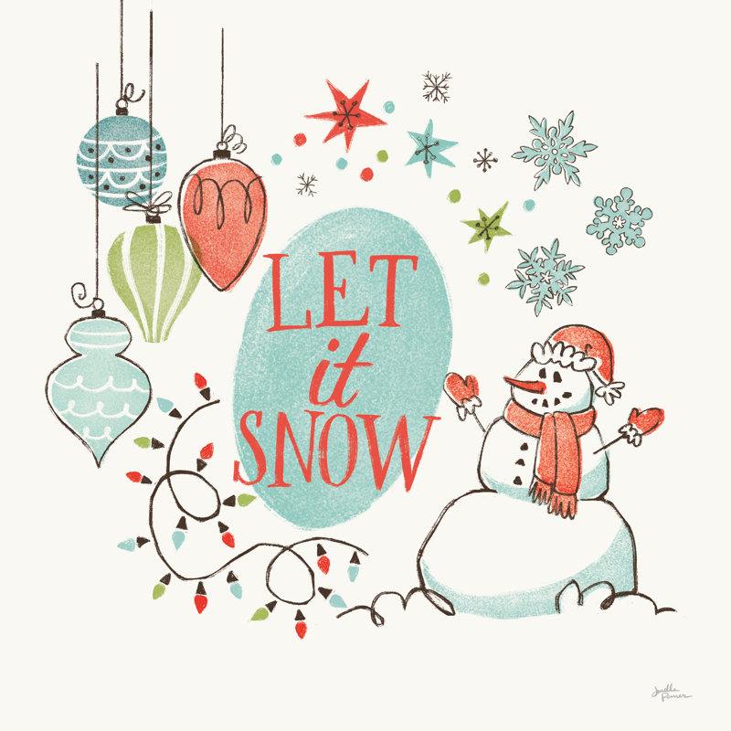 Retro Christmas V by Janelle Penner - Wrapped Canvas Print, 51cm H x 51cm W x 3.8cm D