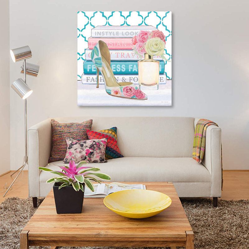 « audacieuse mode ii », reproduction sur toile, H 18 po x l 18 po x P 1,5 po, Toile tendue, Pas de tapis