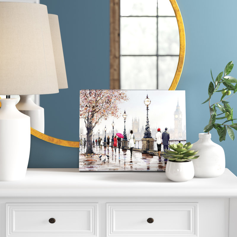 Thames View by Richard Macneil - Wrapped Canvas Painting, 30cm H x 40cm W