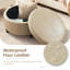 Repose-pieds rond avec rangement en similicuir Duanys-1534653987