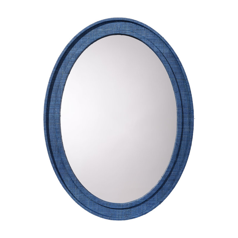 Valley Oval Wall Mirror, Indigo