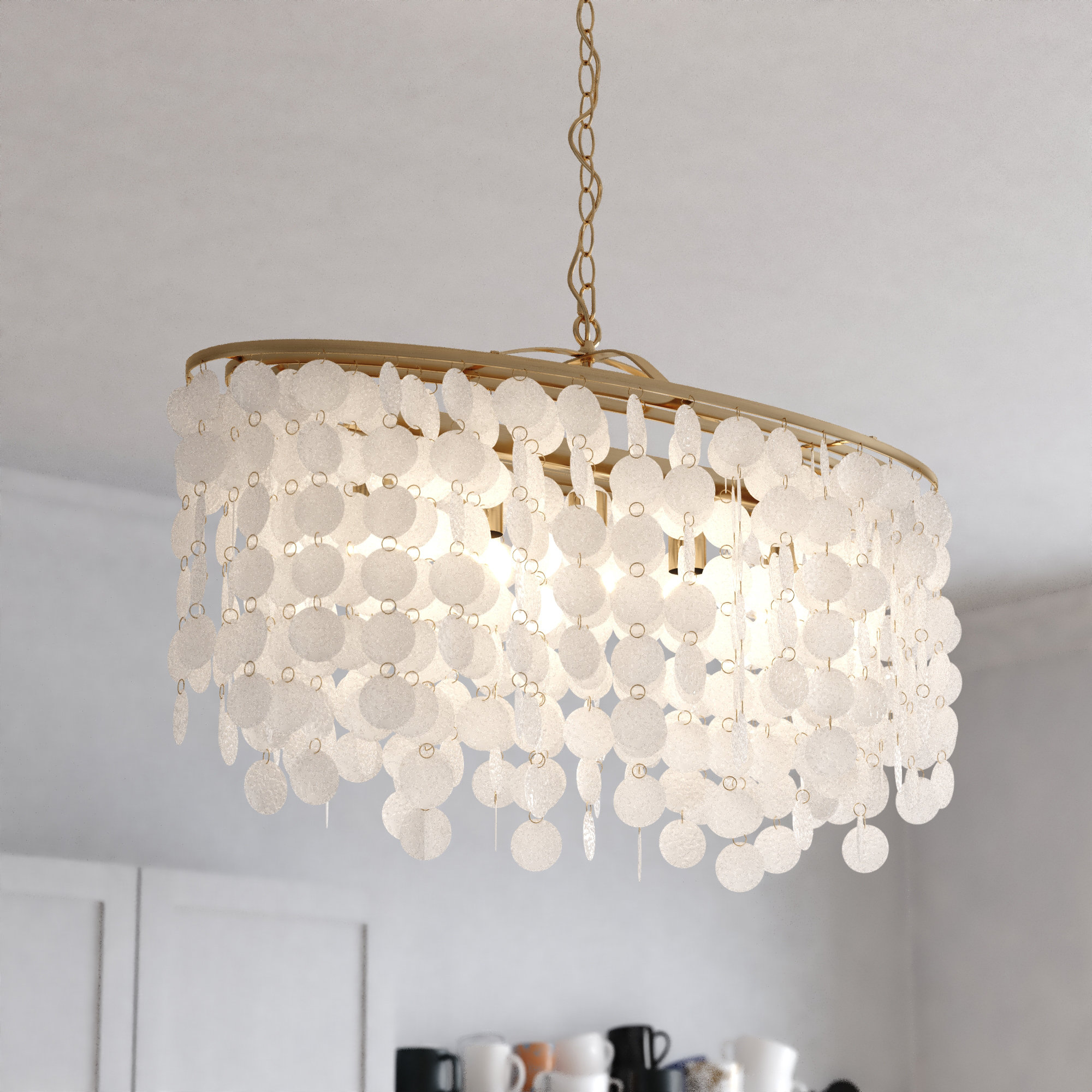 Mistana Icarus 5 - Light Kitchen Island Linear Pendant & Reviews | Wayfair