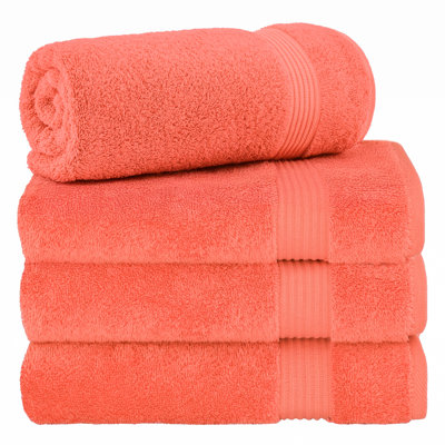 100% Cotton Turkish  4 Piece Bath Towel Set, Soft and Absorbent Bathroom Towels