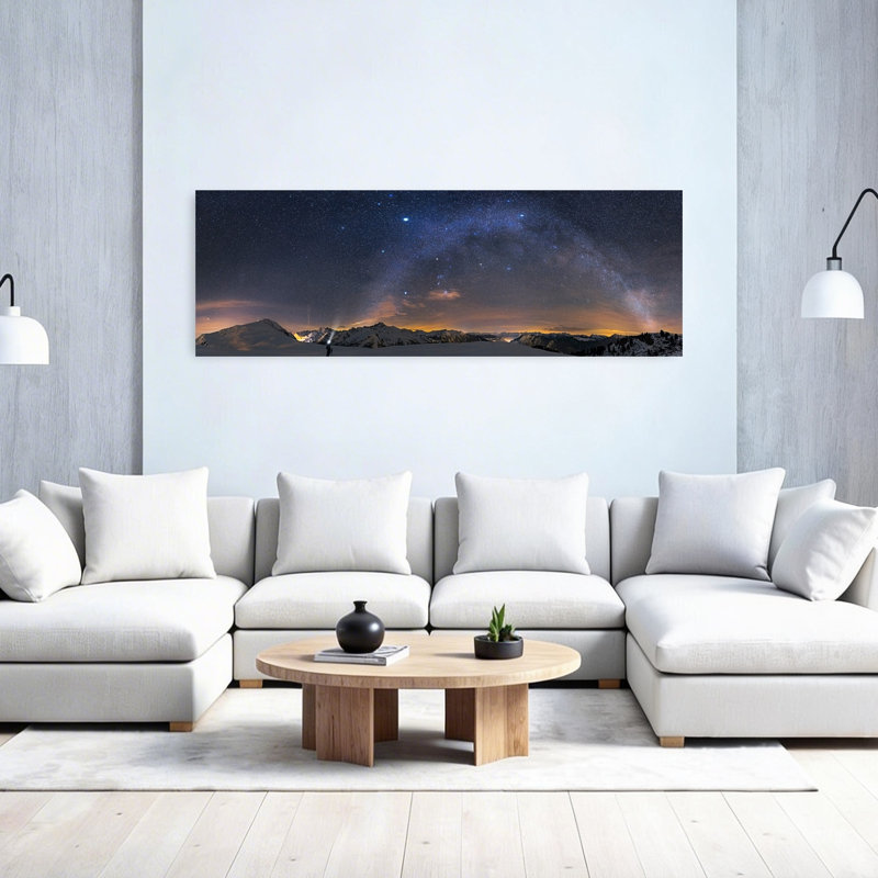 Milky Way Mountain Night by Dr. Nicholas Roemmelt - Wrapped Canvas Panoramic Print, 152.4 cm H x 50.8 cm W