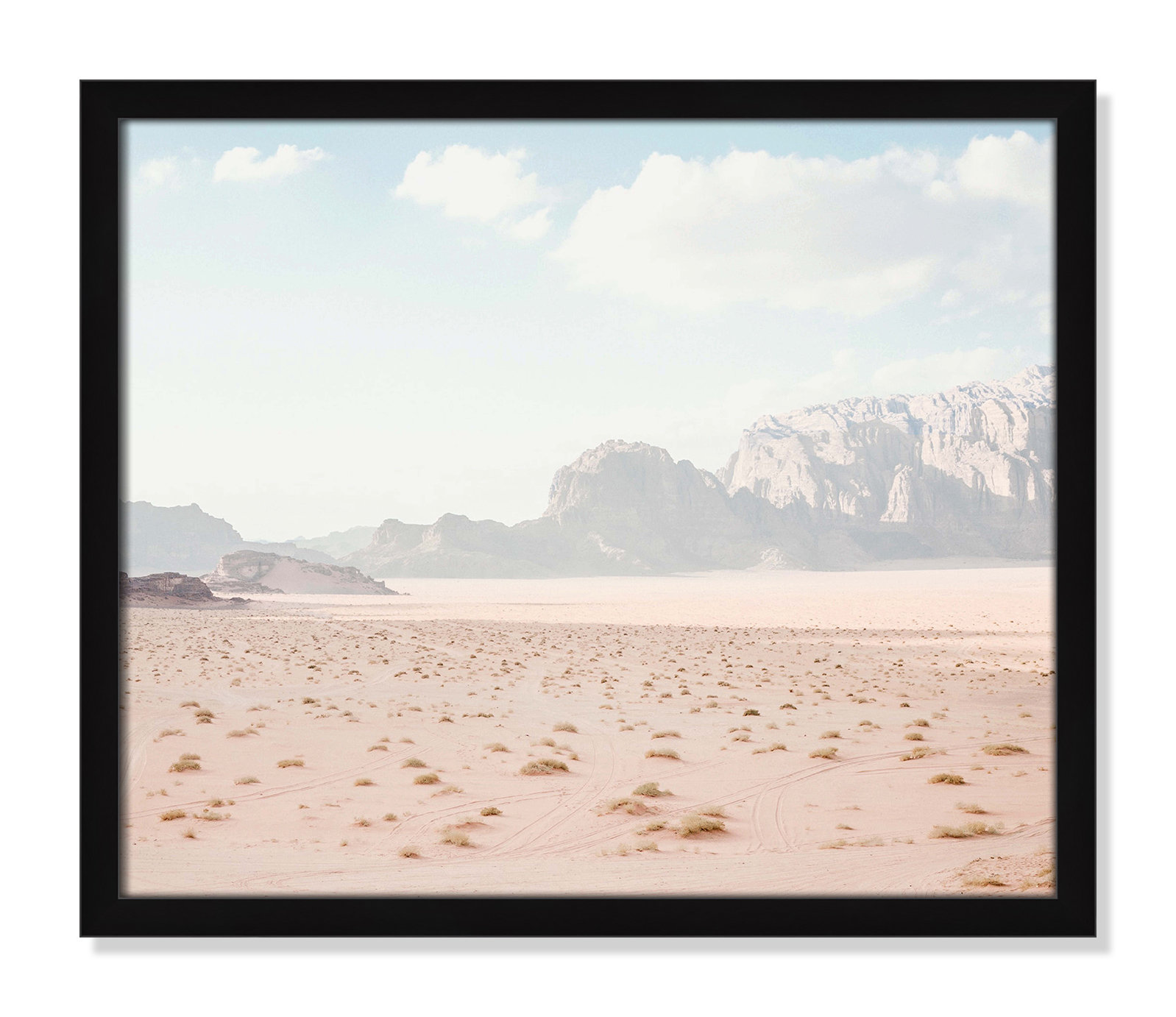 Tire Tracks "Tire Tracks" Print, 19" W x 16" H, Satin Black Framed
