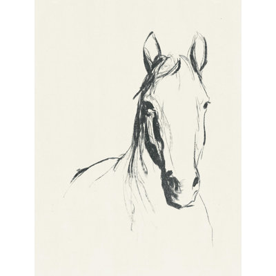 Fond crème et cheval esquissé