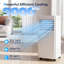 9000 BTU Portable Air Conditioner, 3-in-1 (Cool/Fan/Dehumidify), Remote Control, White – For Bedroom, Home Office, Flat