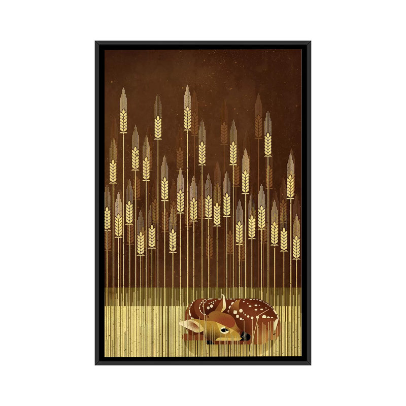 Fawn by Dieter Braun - Print on Canvas, 101.6 cm H x 66.04 cm W, Black Framed
