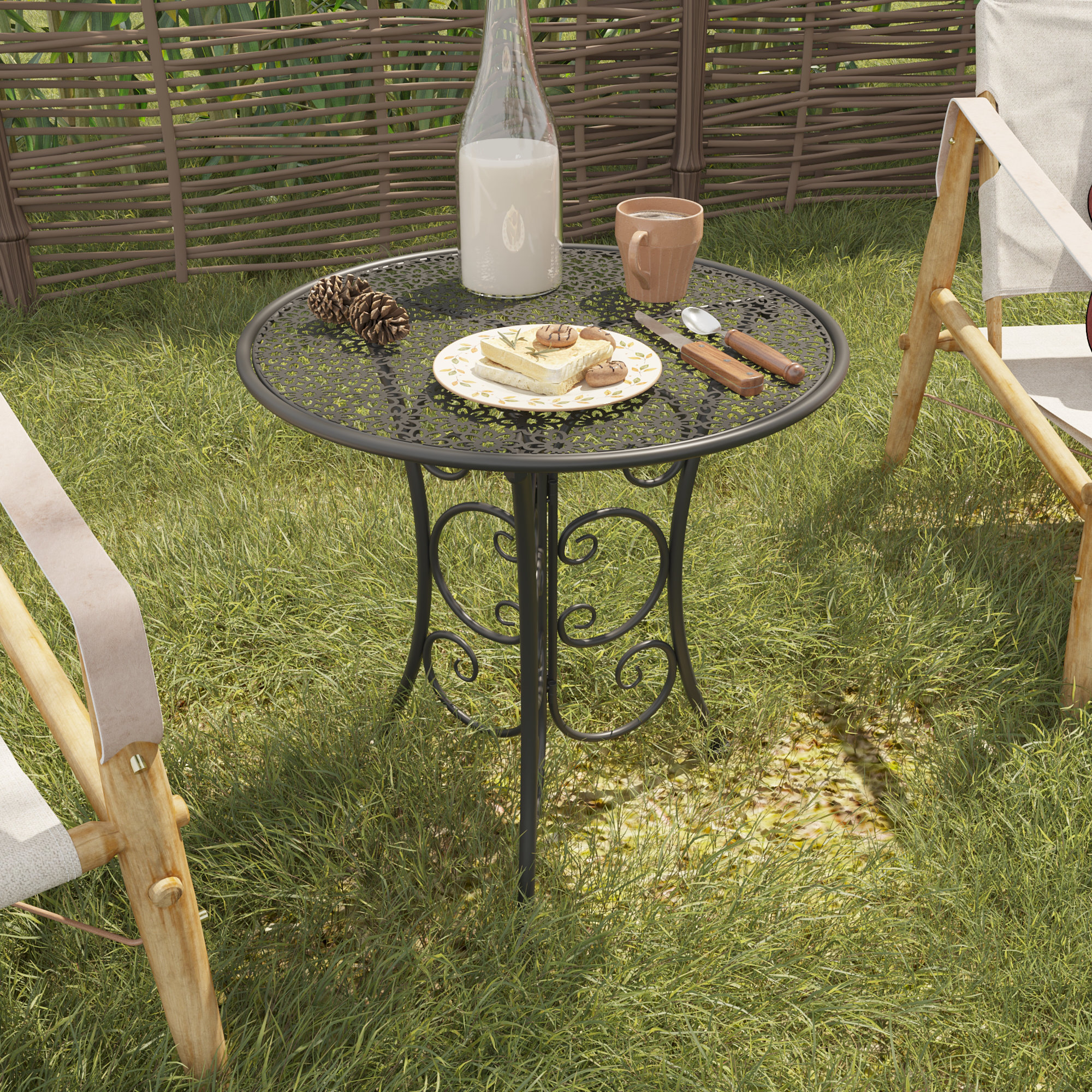 Winston Porter Strassen Round 20'' Outdoor Bistro Table | Wayfair