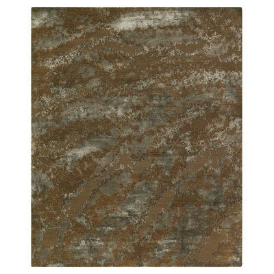 Nature Rocks Abstract Area Rug in Brown/Gray