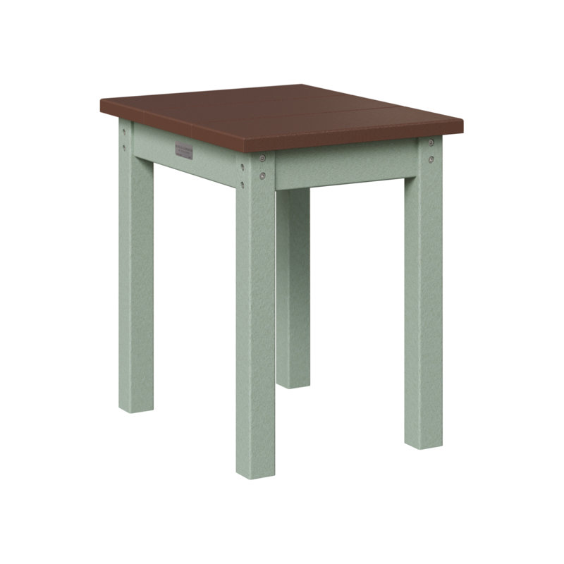 Berlin Gardens Economy End Table, Chocolate Brown, Seafoam