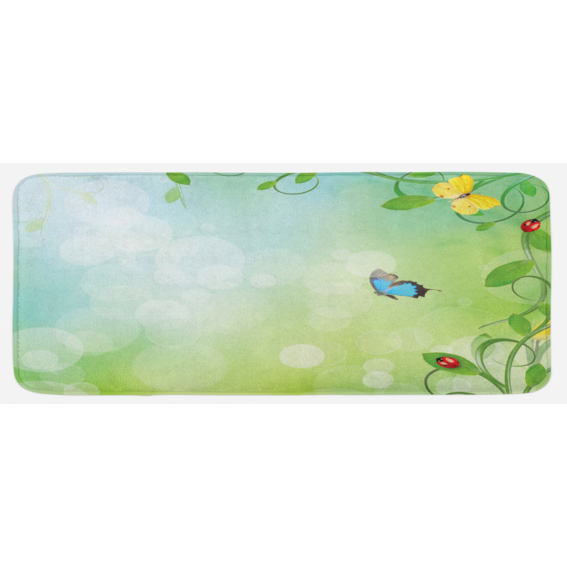Tapis de cuisine coccinelles