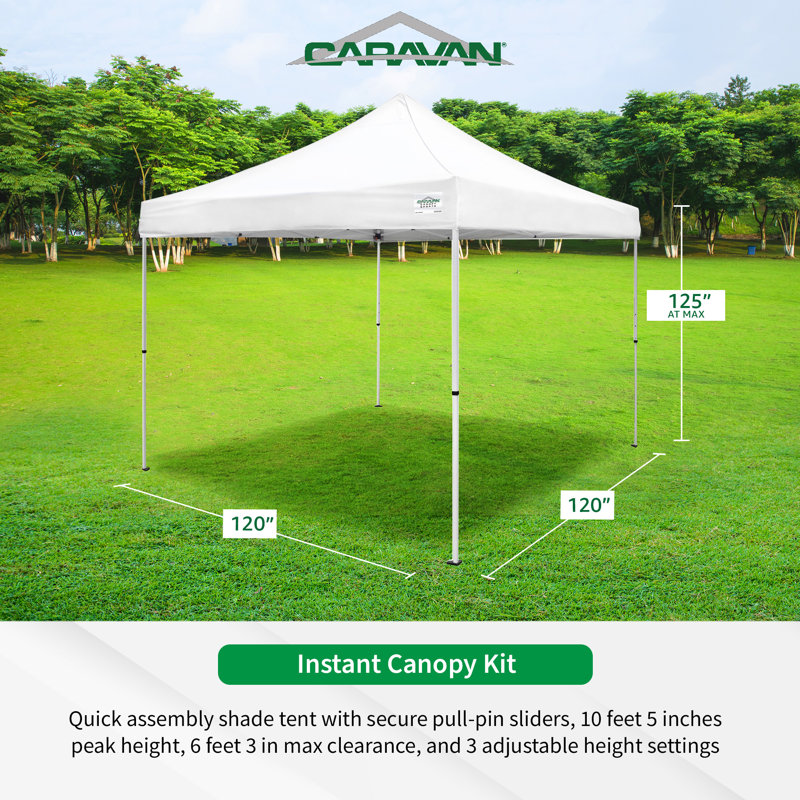 118'' W x 118'' D Steel Pop-Up Canopy