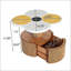 Table d'appoint unique à trèfle à quatre feuilles pour le salon, la chambre à coucher et les petits espaces - Table d'appoint avec base en grain de bois et fonction de rangement