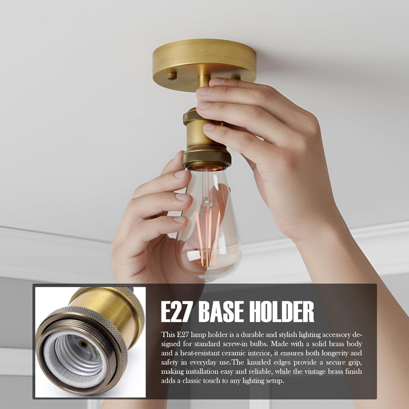 Semi Flush Mount, Satin Nickel