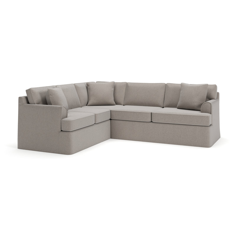 Canapé modulaire 2 pièces Conradina, Orienté à gauche (vu de face), Boucle Apollo Pebble